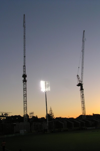 Construction of the new stand